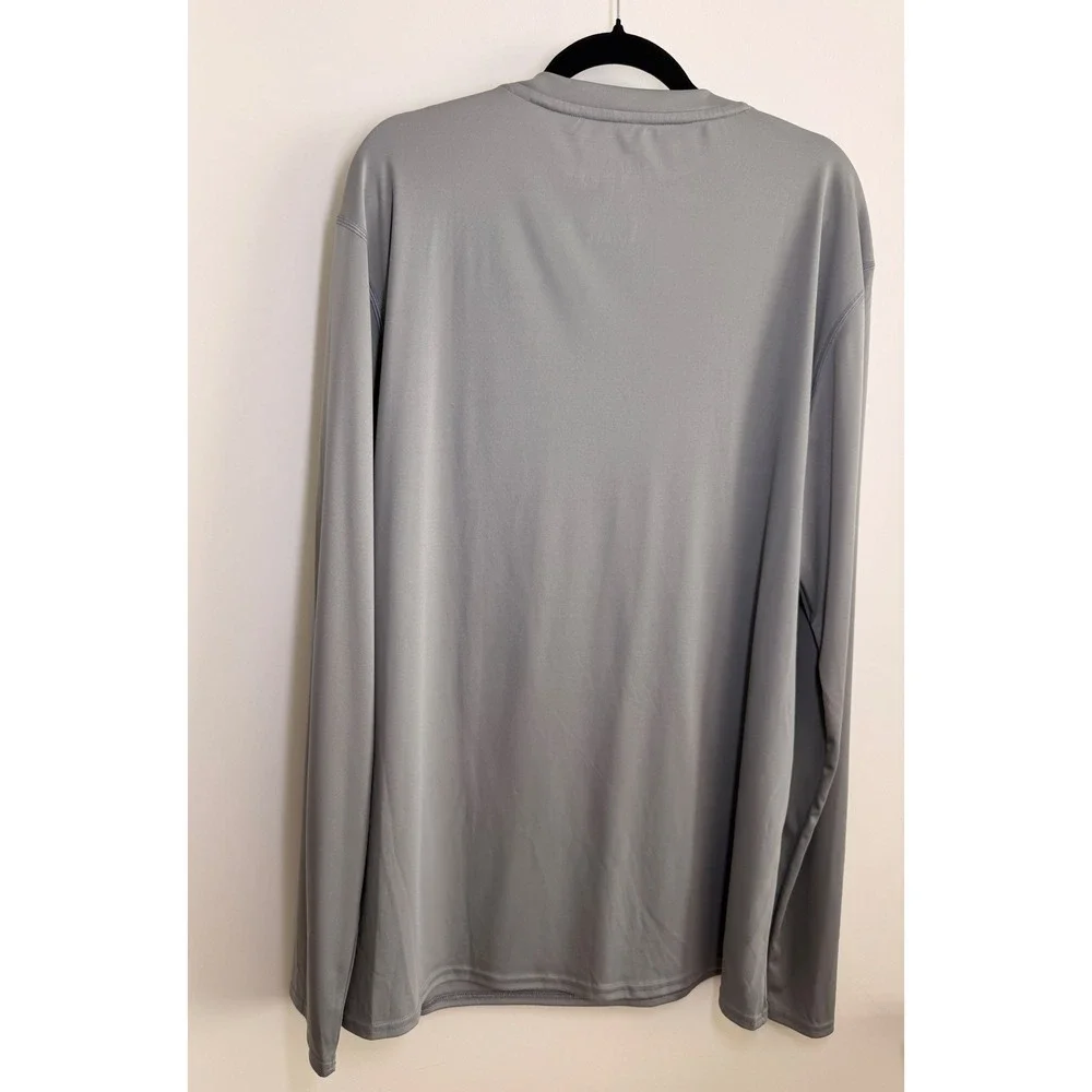 Speedo Swim Shirt Mens XL Gray NWT UPF 50+ Rash Guard Long Sleeve